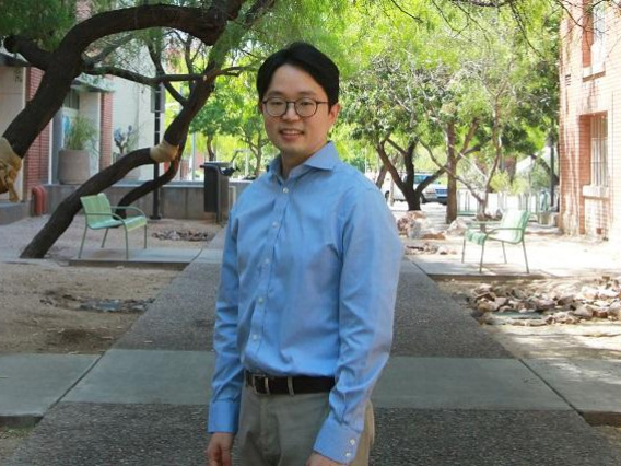 Brian Kim on the University of Arizona campus