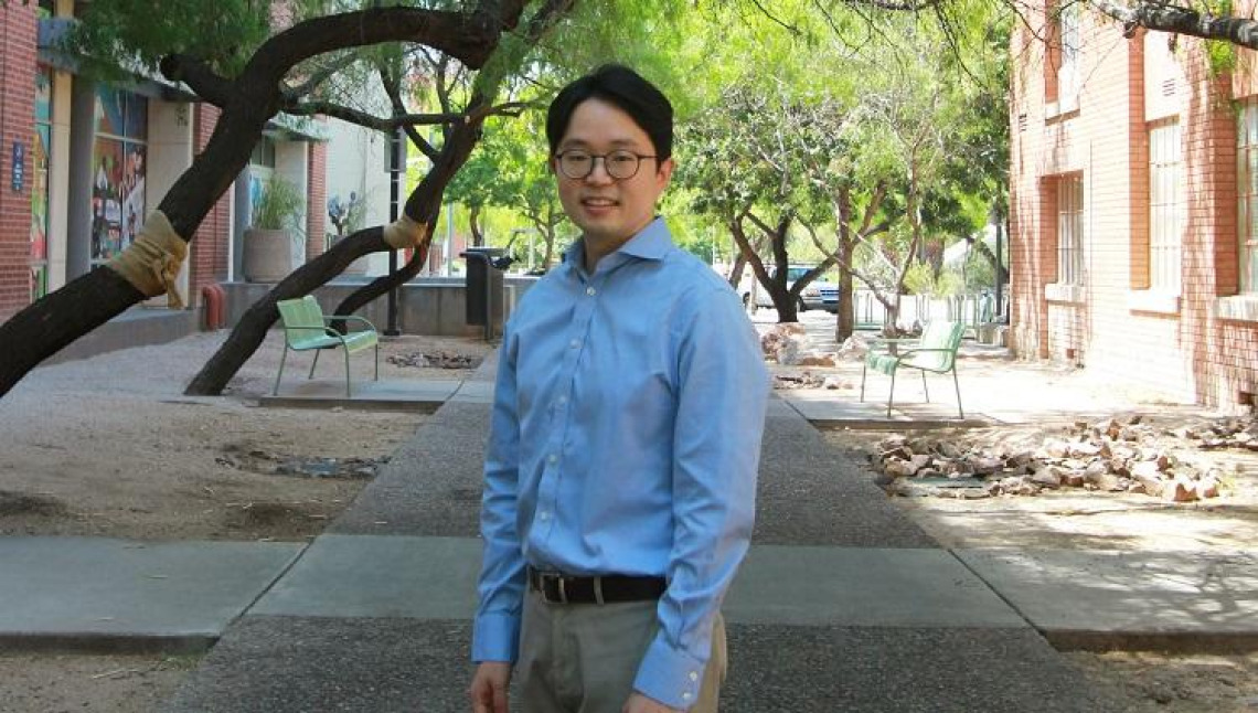 Brian Kim on the University of Arizona campus